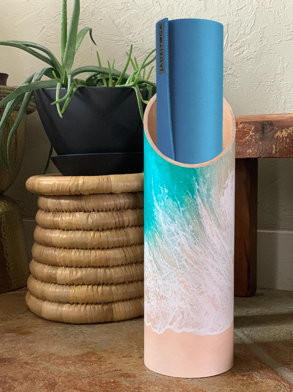 Yoga Mat Storage Tube for Homes and Studios, Eco-Friendly, Handmade